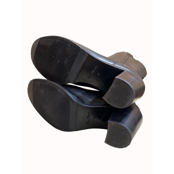 Boemos women’s Italian made black leather below knee boots 6.5 SKU 5551 - Picture 8 of 14